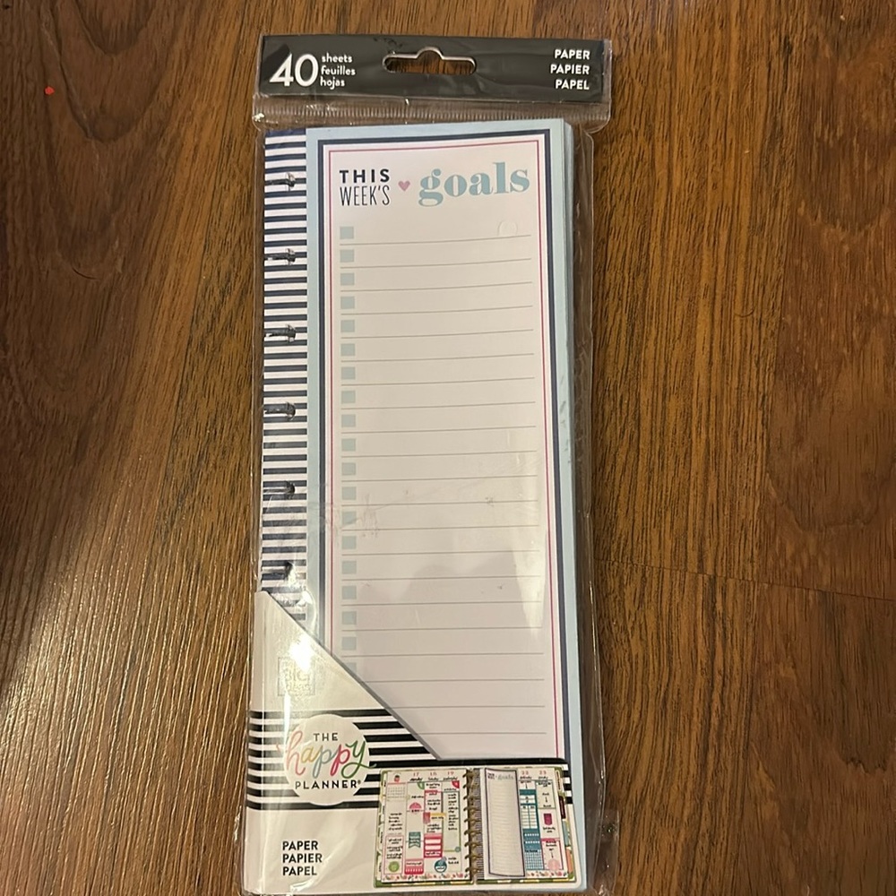 This Week’s Goals Filler Paper for CLASSIC The Happy Planner.